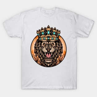 Roaring lion with crown T-Shirt